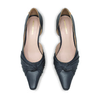 Zapatillas LYON 60 Regina Romero en piel color gris, tacón medio