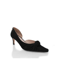 Zapatillas LYON 60 Regina Romero en gamuza color gamuza negro, tacón medio