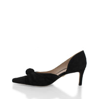 Zapatillas LYON 60 Regina Romero en gamuza color gamuza negro, tacón medio