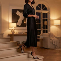 MARTINA 85 GLAM - Ante Negro