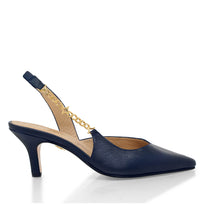 MEGAN 60 - Marino Regina Romero Zapato Sandalia Zapatilla Tacon Bajo Para Dama en Piel