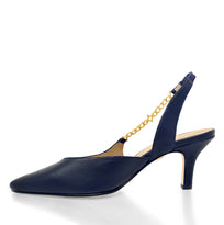 MEGAN 60 - Marino Regina Romero Zapato Sandalia Zapatilla Tacon Bajo Para Dama en Piel