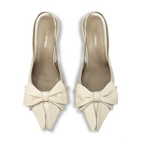 MIMI 50 - Latte Regina Romero Zapato Sandalia Zapatilla Tacon Bajo Para Dama en Piel