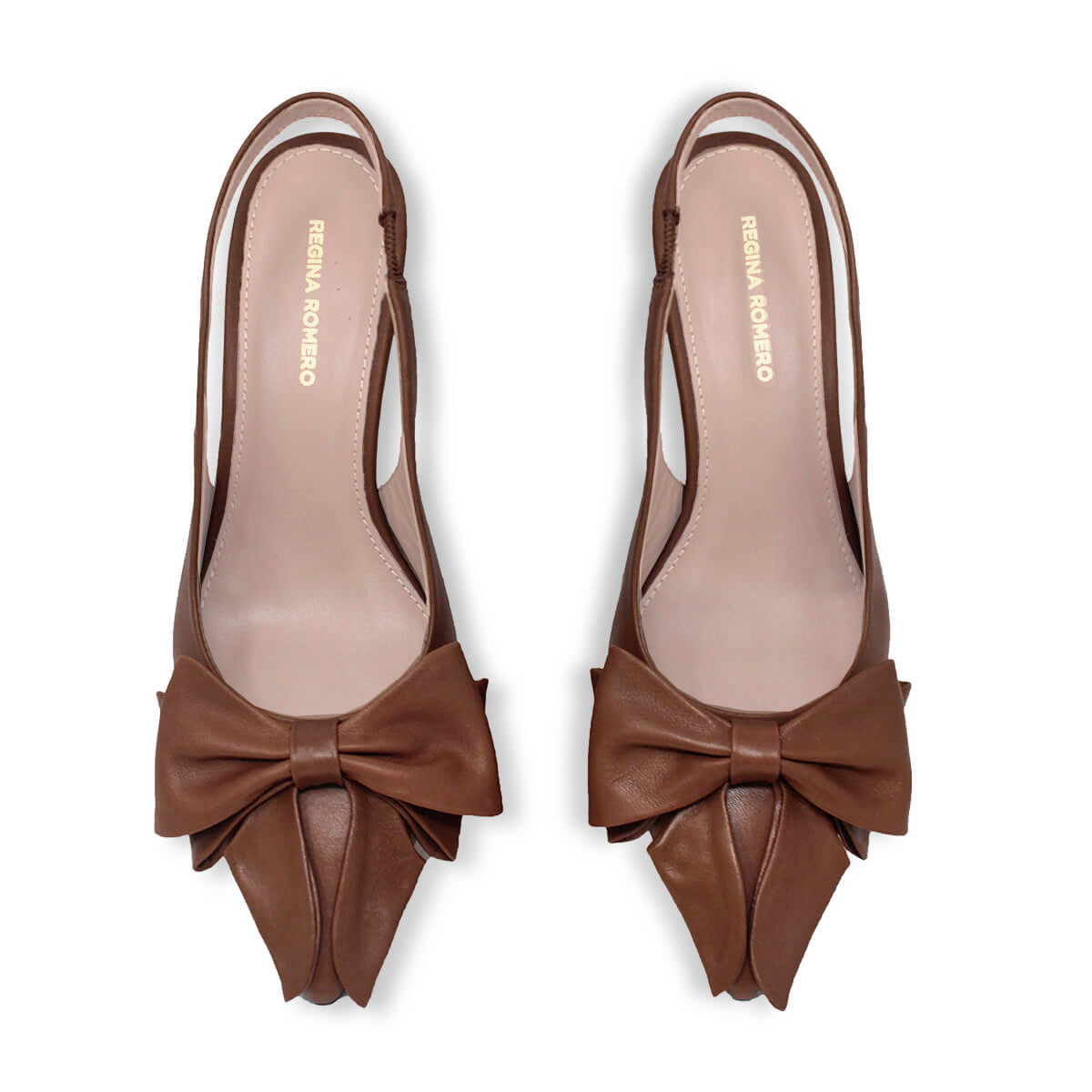 MIMI 50 - Tan Regina Romero  Zapato Zapatilla Tacon Bajo Para Dama en Piel