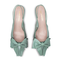 MIMI 50 - Verde Salvia Regina Romero  Zapato Zapatilla Tacon Bajo Para Dama en Piel