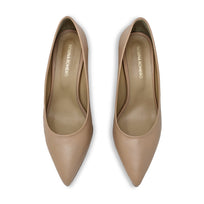 TAMARA 50 - Beige Regina Romero Zapato Zapatilla Tacon Bajo Para Dama en Piel