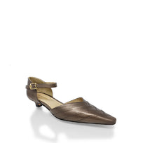 Zapatillas VIANNA 30 Regina Romero en piel color bronce, tacón bajo