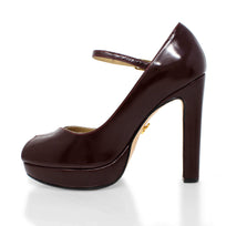 SAVINA 120 - Charol Burgundy Regina Romero Zapato Plataforma Tacon Alto Para Dama en Piel