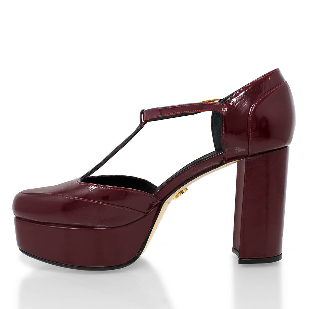 VIVIANA 95 - Charol Vino Regina Romero Zapato Plataforma Tacon Alto Para Dama en Piel