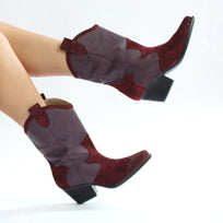 BAILEY 60 Limited Edition - Wine Regina Romero Low Heel Ankle Boot Shoe for Women in Leather