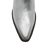 MADELEINE 60 - Plata Regina Romero Zapato Bota Botin Tacon Bajo Para Dama en Piel