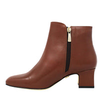 NOELLE 45 - Tan Regina Romero Zapato Bota Botin Tacon Bajo Para Dama en Piel