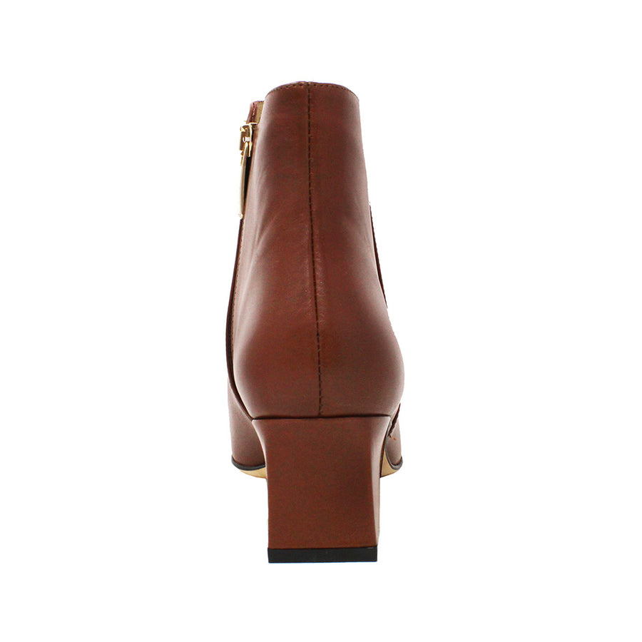 NOELLE 45 - Tan Regina Romero Zapato Bota Botin Tacon Bajo Para Dama en Piel