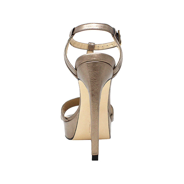 Sandalias Pita 125 Regina Romero en piel color seda, tacon muy alto