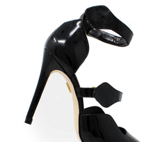 ASTRA 105 - Charol Negro Regina Romero Zapato Zapatilla Tacon Alto Para Dama en Piel