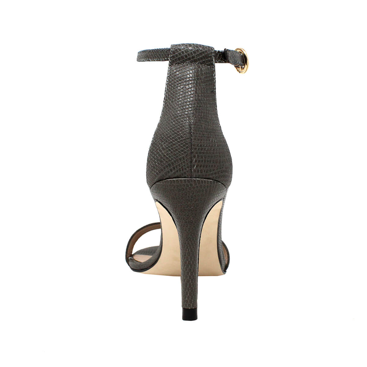 CLAUDINE 85 - Gris Regina Romero Zapato Sandalia Zapatilla Tacon Alto Para Dama en Piel