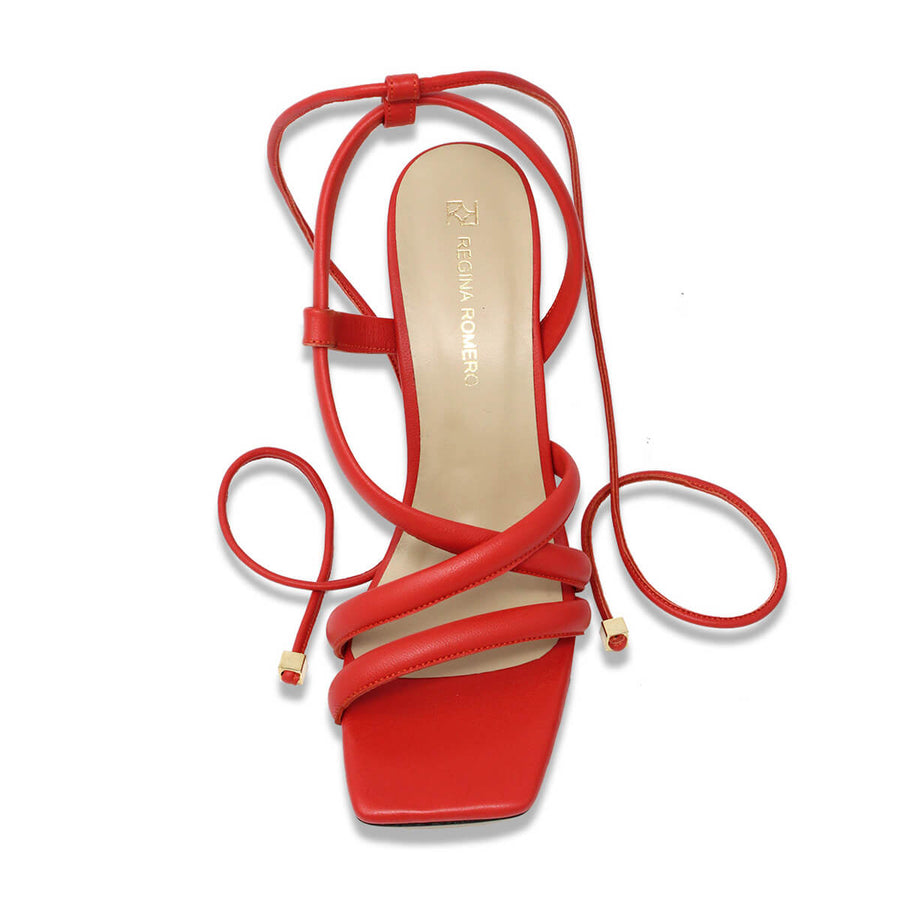 MIA 100 - Coral Regina Romero High Heel Sandal Shoe for Women in Leather