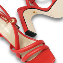 MIA 100 - Coral Regina Romero High Heel Sandal Shoe for Women in Leather