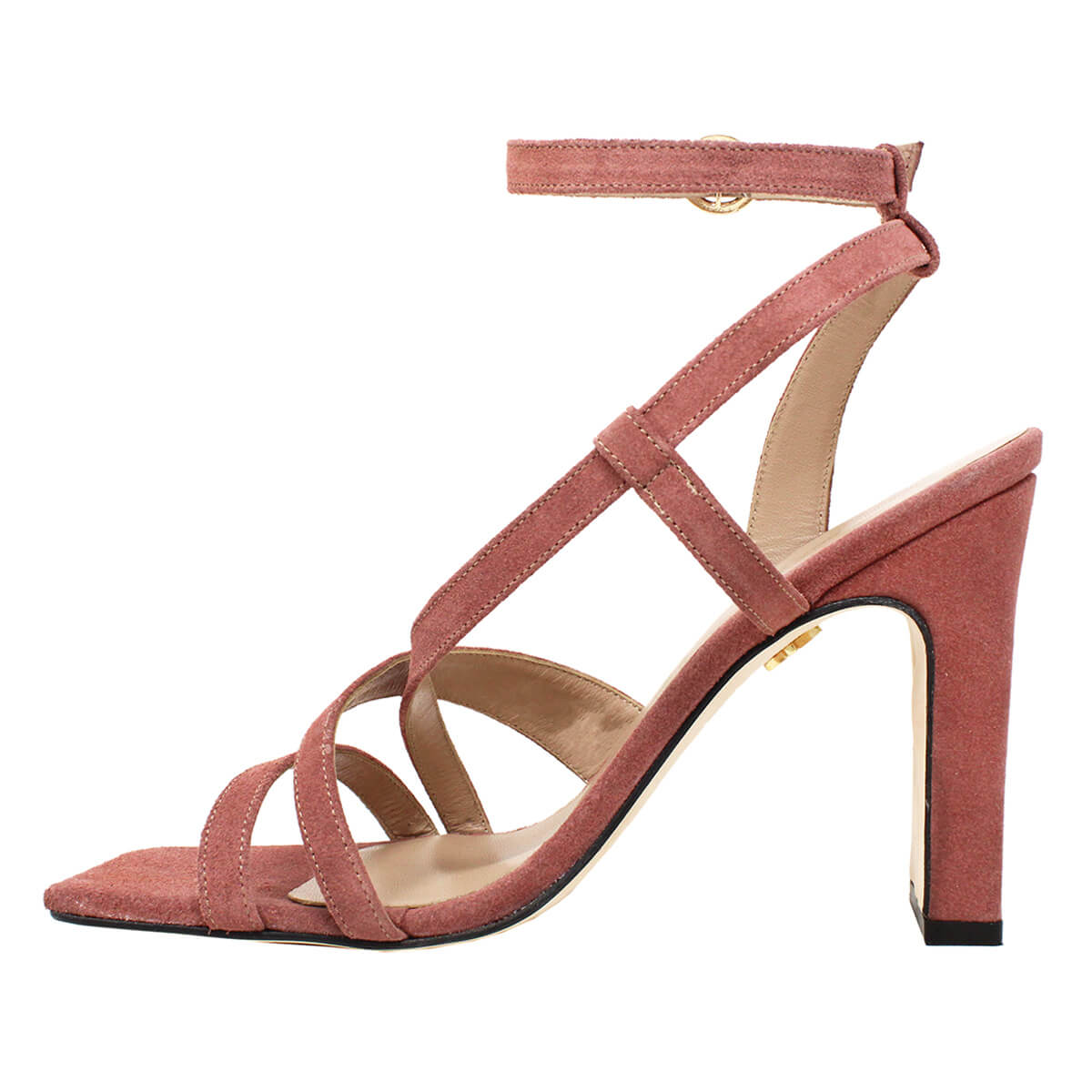 PIA 100 Limited Edition - Pink Suede Regina Romero High Heel Sandal Slipper Shoe for Women in Leather