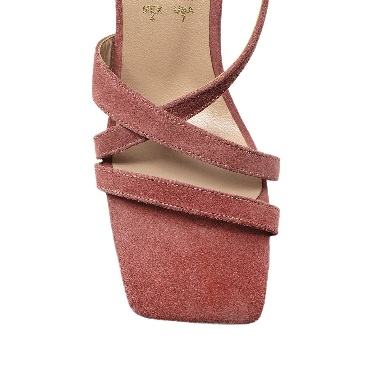 PIA 100 Limited Edition - Pink Suede Regina Romero High Heel Sandal Slipper Shoe for Women in Leather