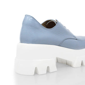 KRYSTA 65 - Charol Azul Claro Regina Romero Zapato Tenis Urbano Sport Para Dama en Piel