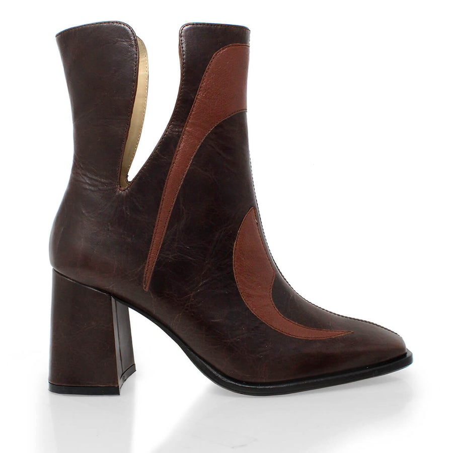 ADELE 75 - Marino Regina Romero High Heel Ankle Boot Shoe for Lady in Leather