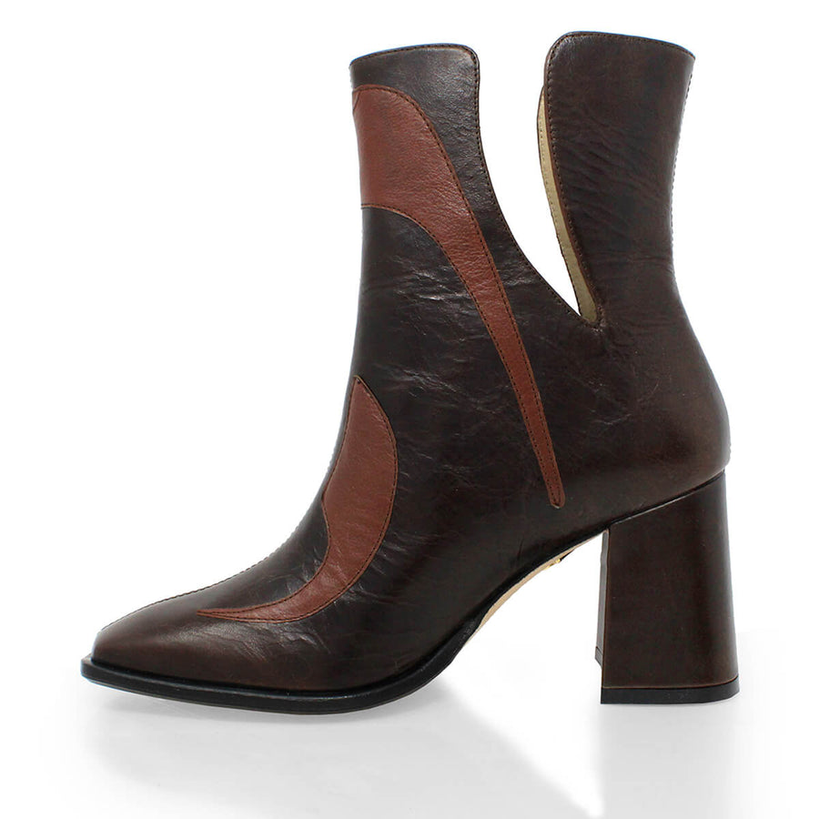 ADELE 75 - Marino Regina Romero High Heel Ankle Boot Shoe for Lady in Leather