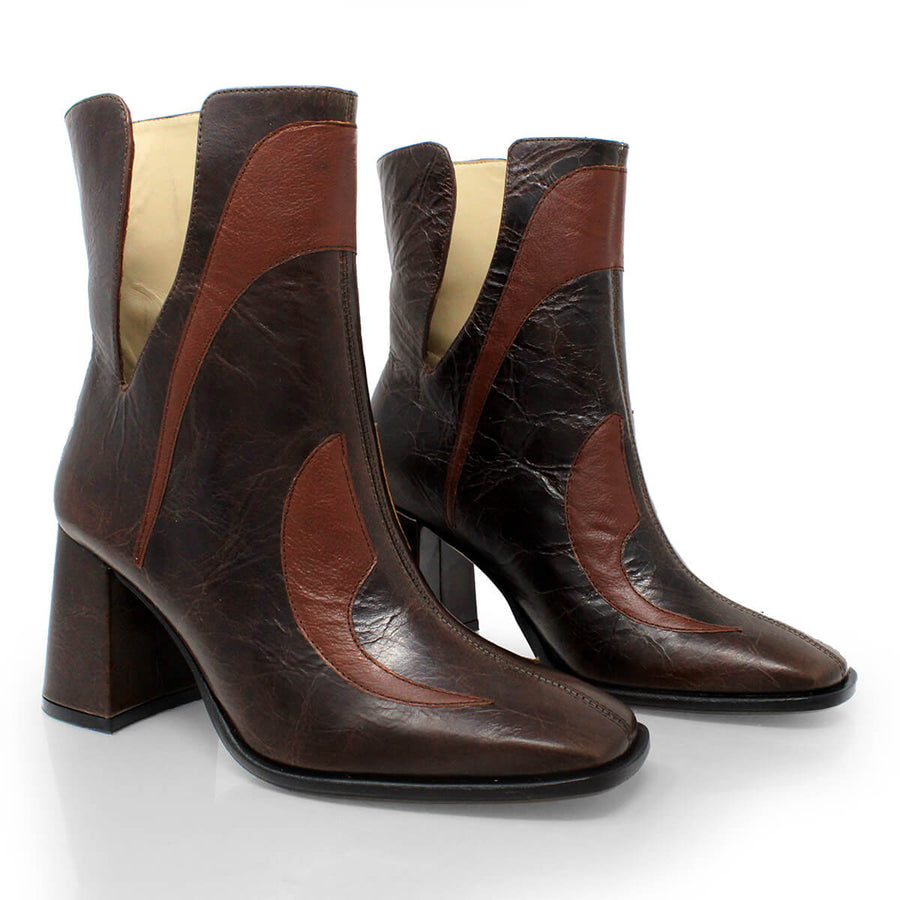 ADELE 75 - Marino Regina Romero High Heel Ankle Boot Shoe for Lady in Leather
