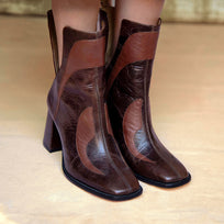 ADELE 75 - Marino Regina Romero High Heel Ankle Boot Shoe for Lady in Leather