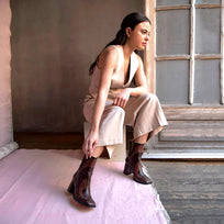 ADELE 75 - Marino Regina Romero High Heel Ankle Boot Shoe for Lady in Leather