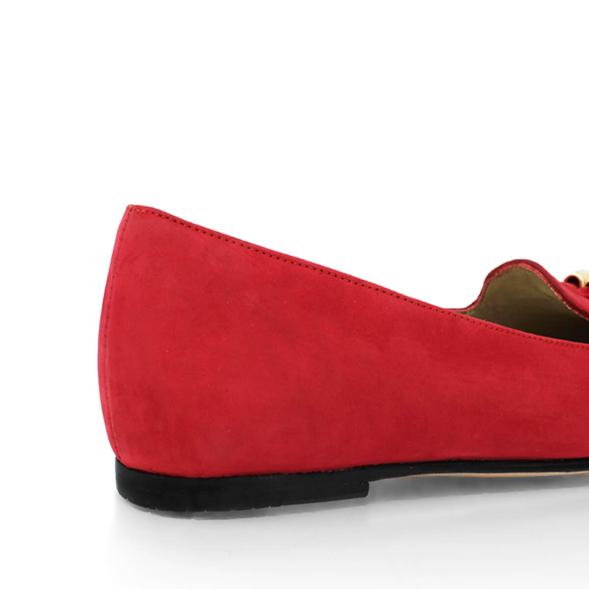 POLINA Ante Rojo Regina Romero Zapato Flat Balerina de Piso Para Dam