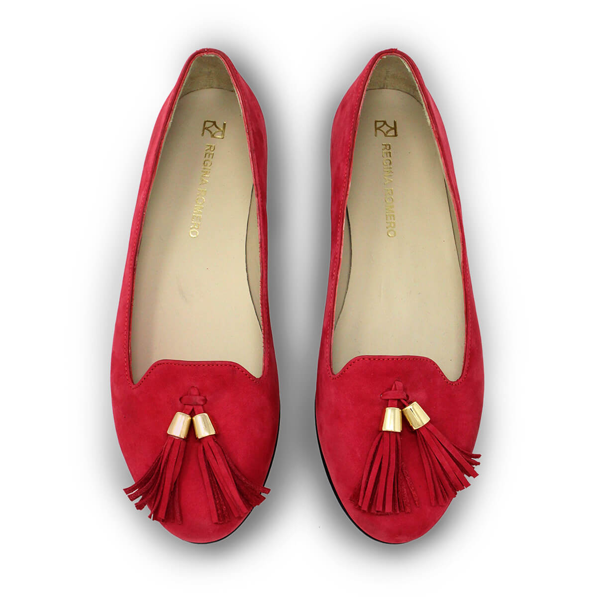 Zapatos rojos de deals piso para dama