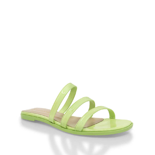 Sandalias Cilia Regina Romero en piel color charol menta