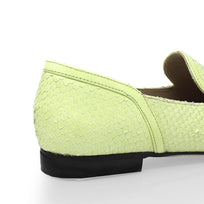 CORA - Menta Regina Romero Zapato Mocasin de Piso Para Dama en Piel
