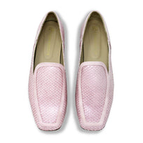 CORA - Light Pink Regina Romero Women's Flat Moccasin Shoe in Leather