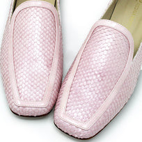 CORA - Light Pink Regina Romero Women's Flat Moccasin Shoe in Leather