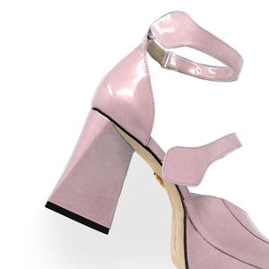 JETSON 95 - Charol Rosa Claro Regina Romero Zapato Plataforma Tacon Alto Para Dama en Piel