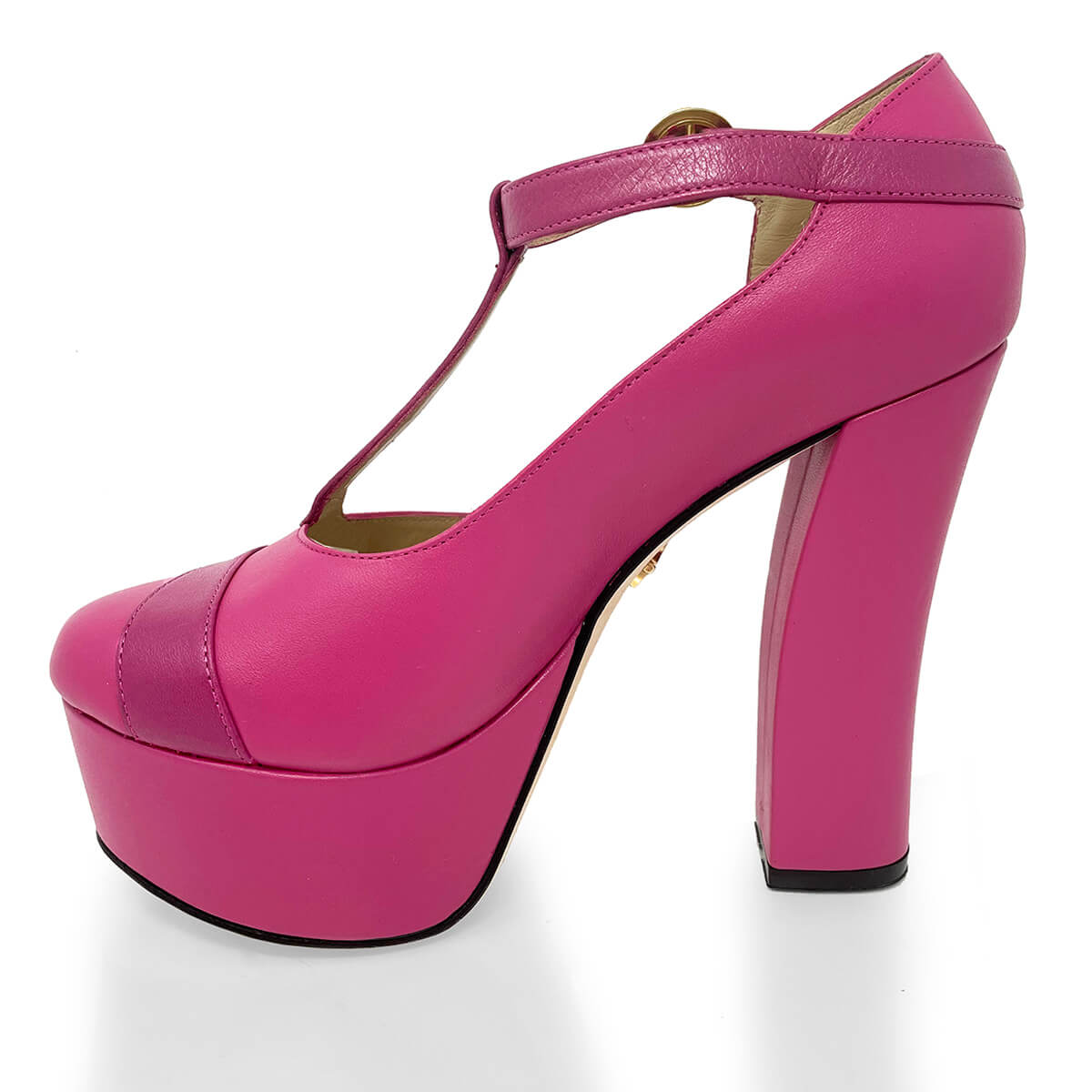LYRA 135 - Magenta Regina Romero Zapato Plataforma Tacon Alto Para Dama en Piel