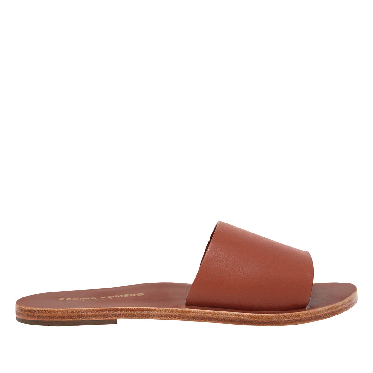 ALMA - Terracotta Regina Romero Resort Women's Floor Sandal Shoe in Leather