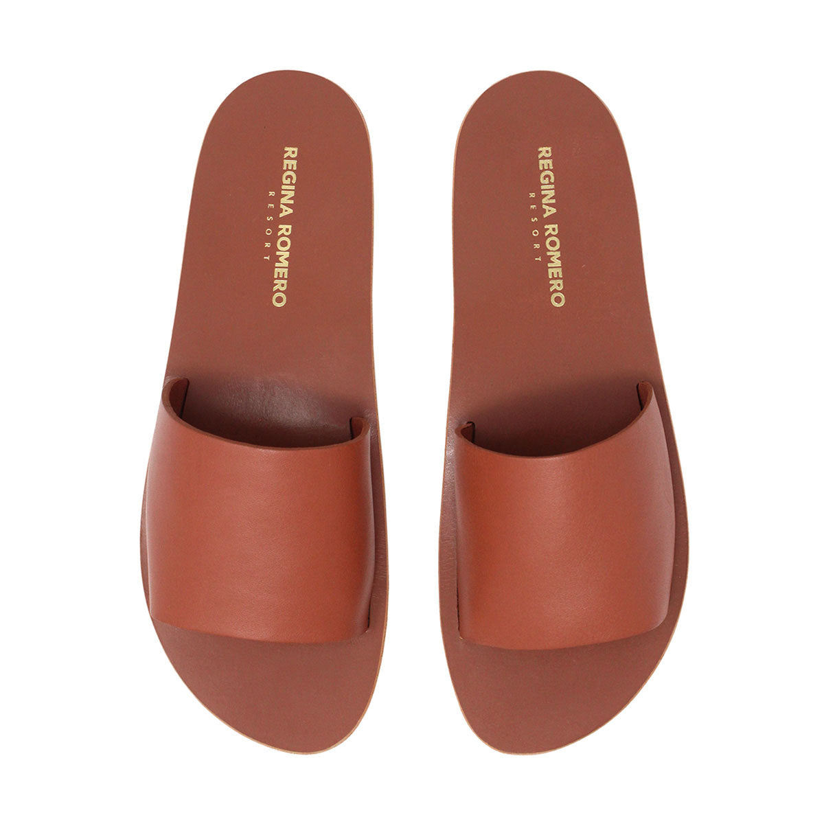 ALMA - Terracotta Regina Romero Resort Women's Floor Sandal Shoe in Leather