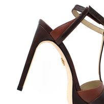 PITA 125 - Cafe Regina Romero High Heel Platform Sandal Shoe for Women in Leather