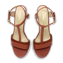 PITA 125 - Terracota Regina Romero Zapato Sandalia Plataforma Tacon Alto Para Dama en Piel