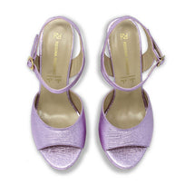 SABRINA 135 - Rosa Lila Regina Romero Zapato Sandalia Plataforma Tacon Alto Para Dama en Piel