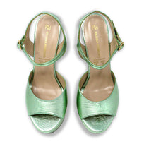 SABRINA 135 - Mint Regina Romero High Heel Platform Sandal Shoe for Women in Leather