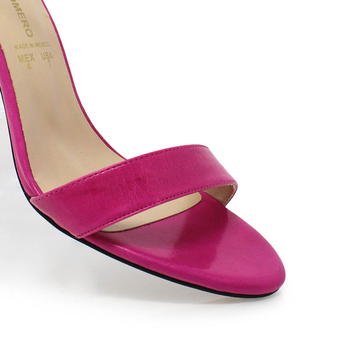 CLAUDINE 85 - Fucsia Regina Romero Zapato Sandalia Zapatilla Tacon Alto Para Dama en Piel