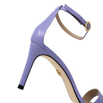 CLAUDINE 85 - Lila Regina Romero High Heel Sandal Slipper Shoe for Women in Leather