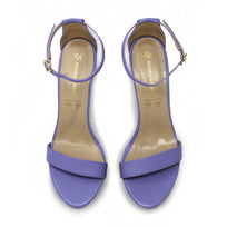CLAUDINE 85 - Lila Regina Romero High Heel Sandal Slipper Shoe for Women in Leather