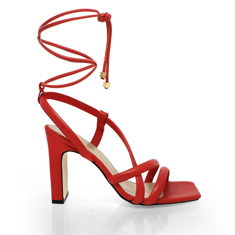 MIA 100 - Coral Regina Romero High Heel Sandal Shoe for Women in Leather