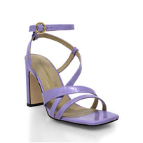 PIA 100 - Black and Stainless Steel Regina Romero High Heel Sandal Shoe for Lady in Leather