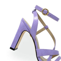PIA 100 - Black and Stainless Steel Regina Romero High Heel Sandal Shoe for Lady in Leather